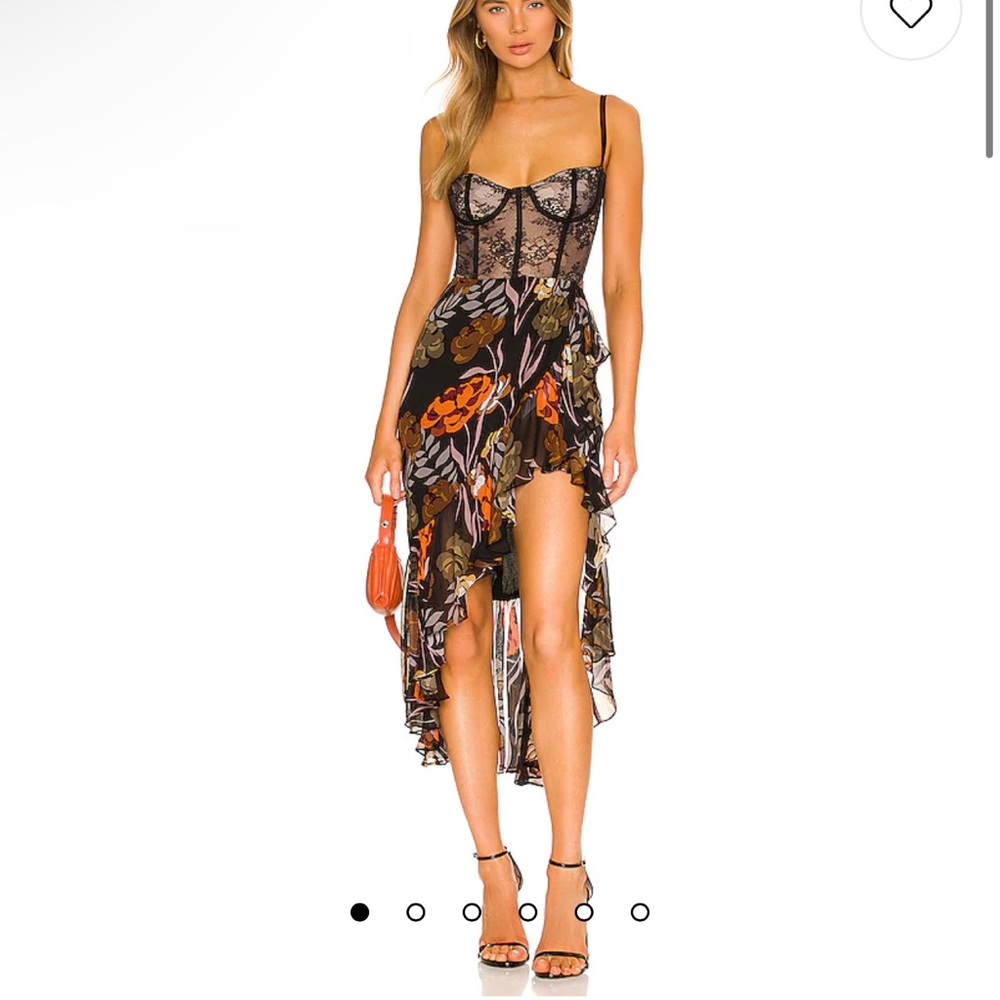 Take a Sip Dress in Black 70's Floral